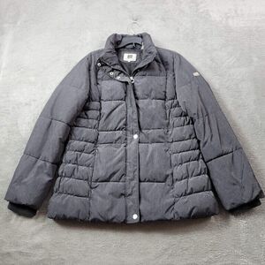 Laundry by Design Puffer Jacker‎ Womens XL Gray Warm Insulated Knit Cuff